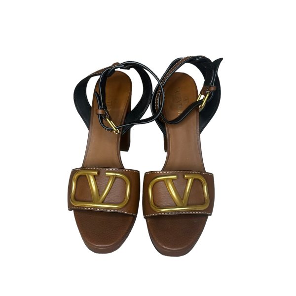 Valentino Brown Logo Shoes For Sale