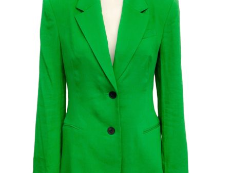 Frame Green Linen The Femme Blazer For Discount