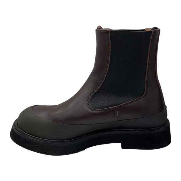 Celine Brown Pull-On Leather Boots Online Hot Sale