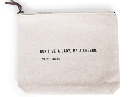 DON T BE A LADY CANVAS POUCH For Discount