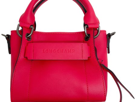 Longchamp Hot Pink Leather Extra Small 3D Crossbody Bag Supply