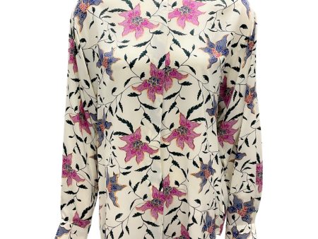 Isabel Marant Etoile Ecru Multi Catchell Blouse For Sale