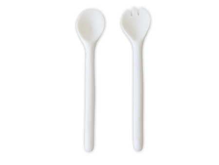 LARGE SALAD SERVERS IN WHITE For Discount