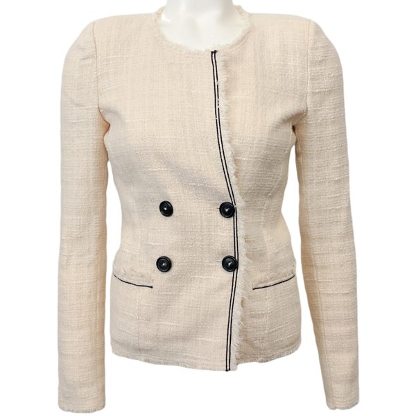 Isabel Marant Etoile Ivory Boucle Double Breasted Jacket Cheap