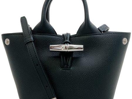 Longchamp Extra Small Black Leather Le Roseau Tote Sale