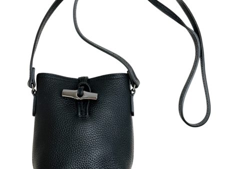 Longchamp Extra Small Black Leather Le Roseau Crossbody Bag Discount