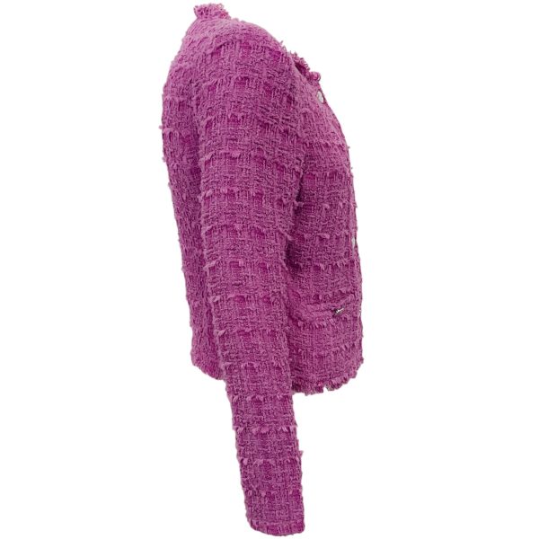 Iro Magenta Tweed Raceli Jacket Discount