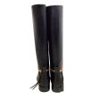 Pierre Hardy Black Leather Tall Pull On Boots With Gold Zipper Detail Discount