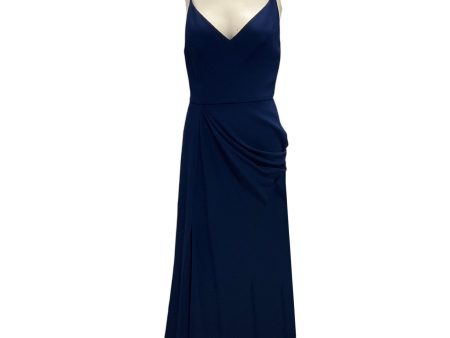 Alexander McQueen Blue 2022 Draped Spaghetti Strap Long Dress Online