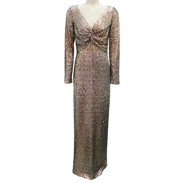 St. John Metallic Fall 2023 Sequined Gown   Formal Dress For Cheap