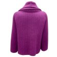 Oscar de la Renta Purple Fall 2008 Ribbed Knit Cashmere Cardigan Sweater Supply