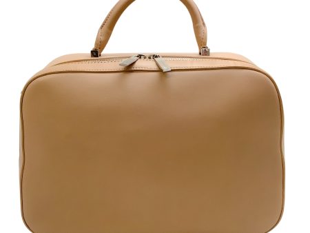 The Row Beige Leather Small Bowler Satchel For Sale