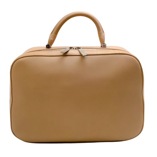 The Row Beige Leather Small Bowler Satchel For Sale