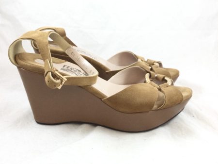 Ferragamo Suede Wedge Sandal. Size 9 Discount