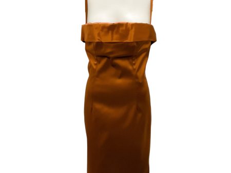 Dolce & Gabbana Copper Satin Bustier Dress Discount