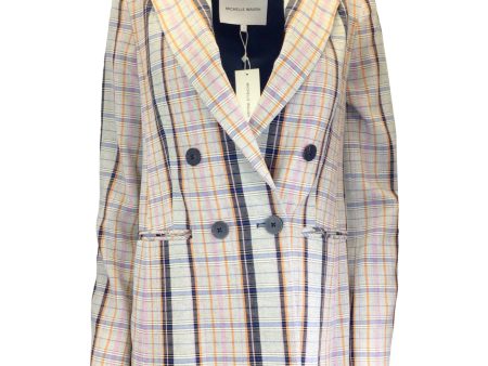 Michelle Waugh Multicolored Plaid Wool Blazer Cheap