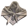 Hermes Paris Taupe   White   Grey Printed Square Silk Twill Scarf For Sale