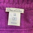 Oscar de la Renta Purple Fall 2008 Ribbed Knit Cashmere Cardigan Sweater Supply