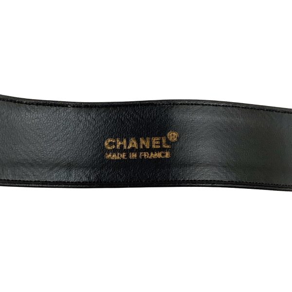 Chanel 1993 Turquoise and Gripoix Black Leather Belt Supply