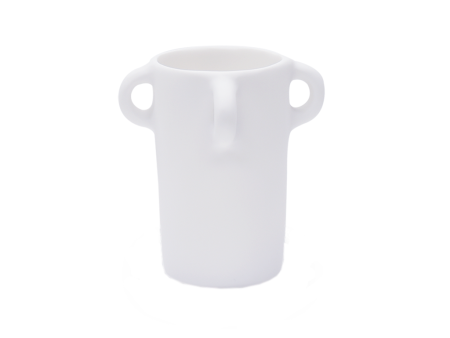 SMALL LOOPY VASE IN WHITE on Sale