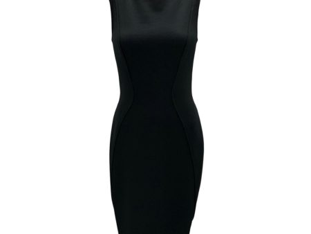 Lela Rose Black Sleeveless Fitted Stretch Knit Dress Online Hot Sale