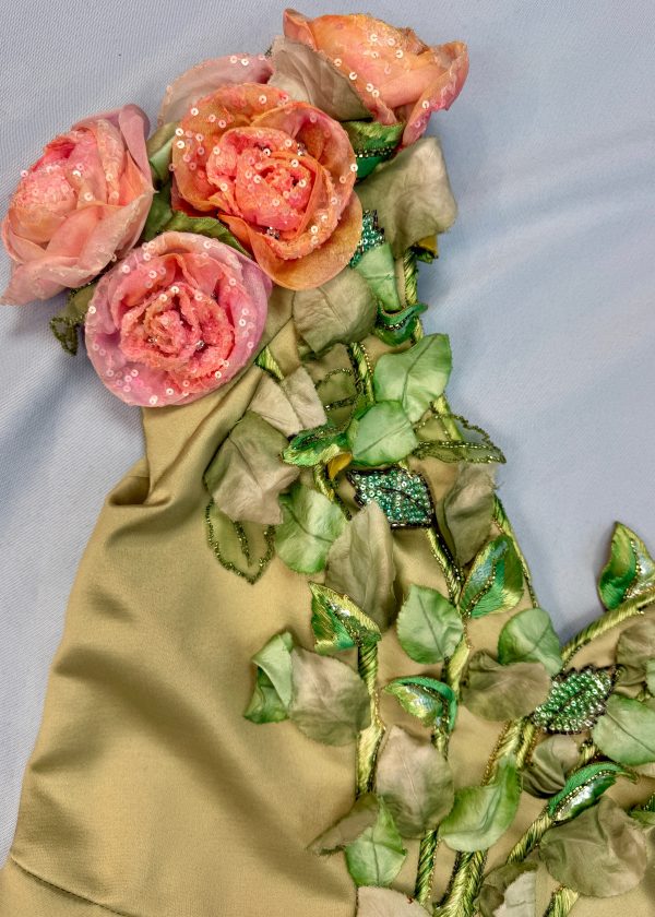 1990’s French Designer Silk Floral Top & Skirt Set on Sale