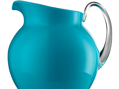 PALLA GLAZED PITCHER IN TURQUOISE Supply