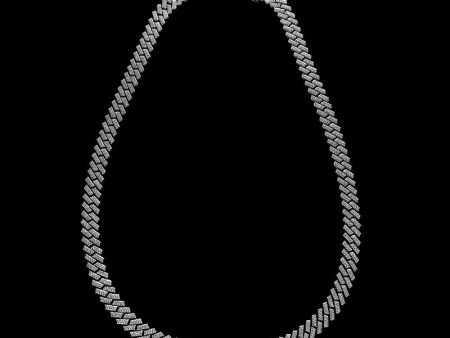 Diamond Set White Gold Chain Fashion