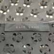 Elie Saab Black Leather Floral Eyelet Jacket Fashion