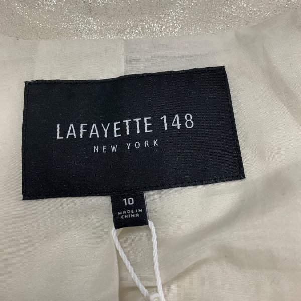 Lafayette 148 New York Silver One-Button Goat Suede Jacket For Discount