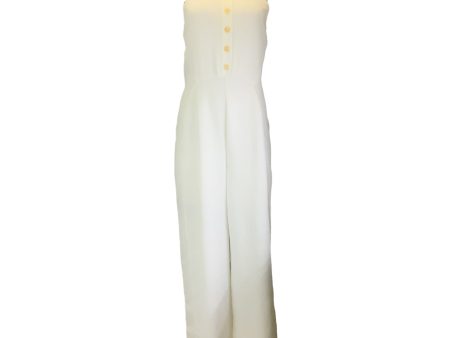 Proenza Schouler White Label Off-White Sleeveless Crepe Jumpsuit Cheap