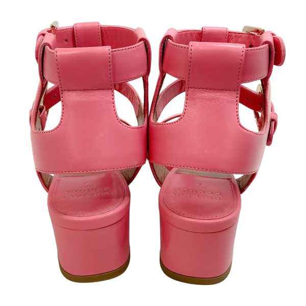 Laurence Dacade Pink Leather Daho Gladiator Sandals Online now