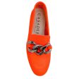 Casadei Orange Antilope Chunky Chain Loafers For Sale