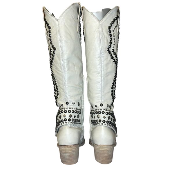 Old Gringo White Studded Boots. Size 9. Online now