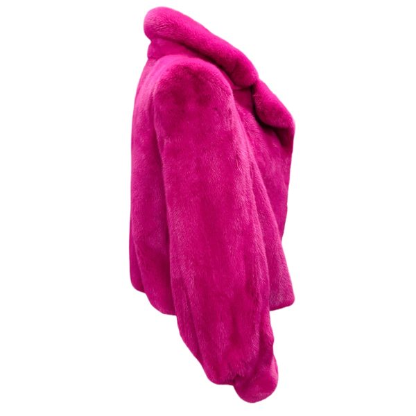 CO Magenta Mink Fur Jacket For Discount