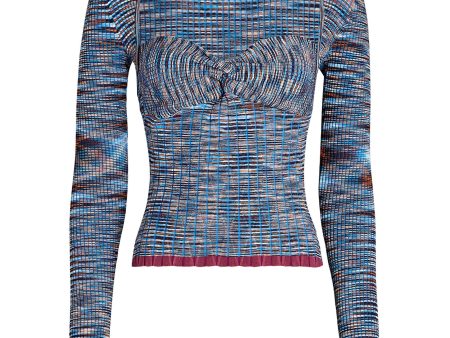 Jonathan Simkhai Caicos Multi Vesna Twist-Front Space-Dye Top For Discount