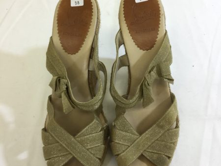 Christian Louboutin Signed Wedge Espadrilles. Size 38 Discount