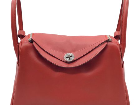 Hermès Lindy 2008 Rouge Togo Leather 30cm Shoulder Bag For Cheap