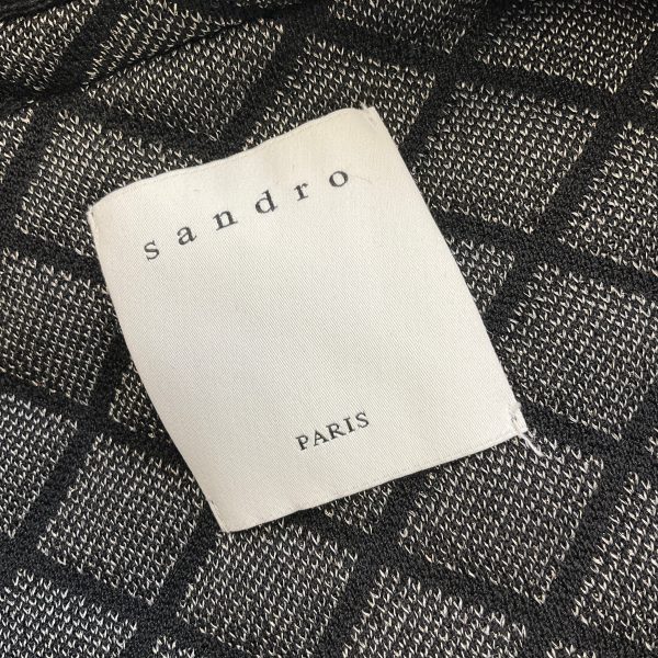 Sandro Black Hamy Quilted Cardigan Supply