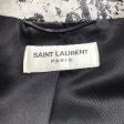 Saint Laurent White   Black Special Edition Alexander Muret Moto Zip Lambskin Leather Jacket Sale