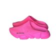 Balenciaga Hot Pink Knit Speed Mules Online now