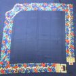 Cartier Blue   Red Multi Square Silk Twill Scarf For Cheap