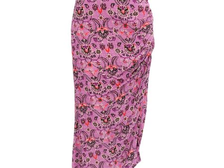 Smythe Violet Bandana Asymmetrical Midi Skirt on Sale