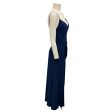 Alexander McQueen Blue 2022 Draped Spaghetti Strap Long Dress Online