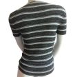 Chanel Black   Green   Gray Striped Tee Shirt Supply