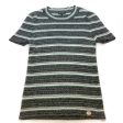 Chanel Black   Green   Gray Striped Tee Shirt Supply