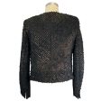 Akris Black   Bronze Metallic Lamb Suede Jacket Supply