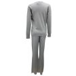 Olivia von Halle Grey Silk and Cashmere Knit Track Suit on Sale