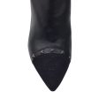 Longchamp Black Star Studded Pointed Toe Leather Ankle Boots Online