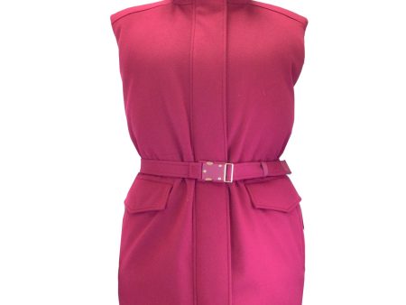 Loro Piana Fuchsia Laytin Belted Reversible Down Cashmere Vest Discount